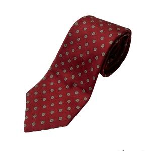 Christian Dior | Red Print Silk Dress Elegant Tie